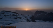L'alba, e sulla destra l'Agner